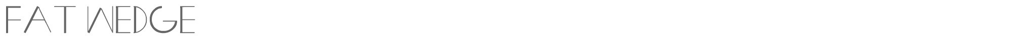 Sample characters Fat Wedge Font